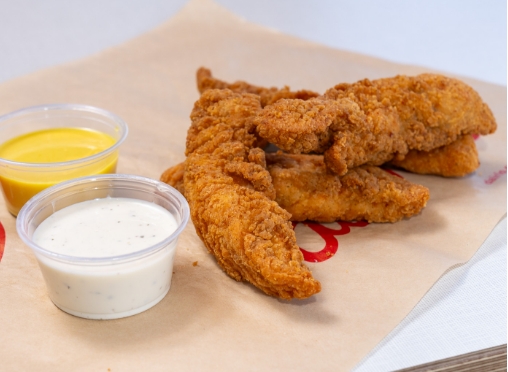 Chicken tenders with sauce