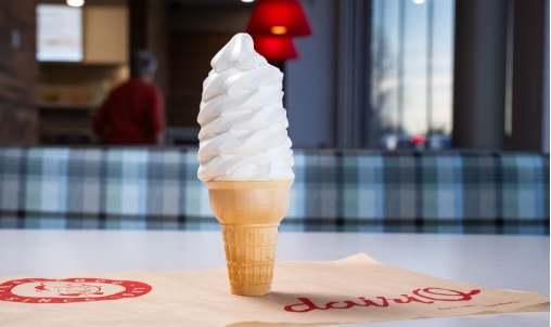 Soft serve ice-cream cone